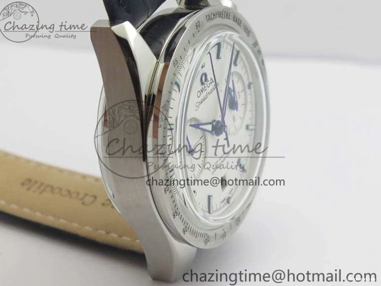 0126 AllSeason Speedmaster ’57 Co-Axial OMF 1:1 Best Edition White Dial Blue Markers A9300 (Free Leather Strap) 8132